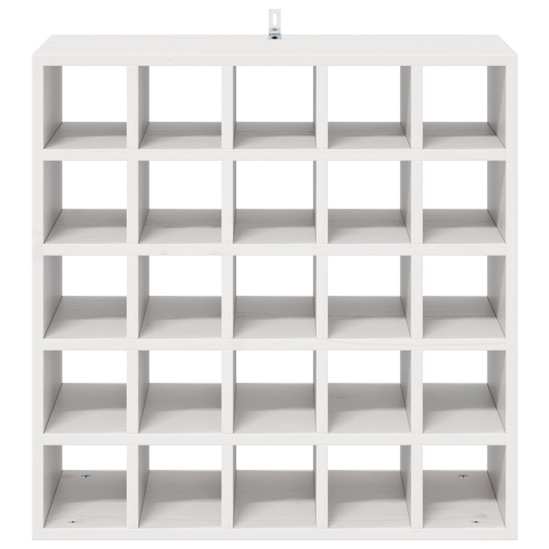 Regał na wino 2 pcs Biały 56 x 25 x 56 cm Lite drewno sosnowe
