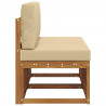 2 Sztuka Środkowa sofa ogrodowa Lite Drewno Akacji Naturalny