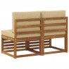 2 Sztuka Środkowa sofa ogrodowa Lite Drewno Akacji Naturalny
