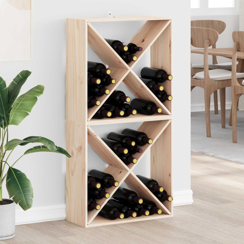 Regał na wino 2 pcs Naturalny 62 x 25 x 62 cm