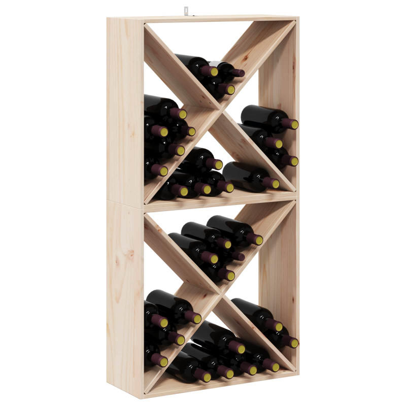 Regał na wino 2 pcs Naturalny 62 x 25 x 62 cm