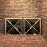 Regał na wino 2 pcs Naturalny 62 x 25 x 62 cm