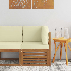 Sofa narożna na zewnątrz Lite Drewno Akacji Naturalny