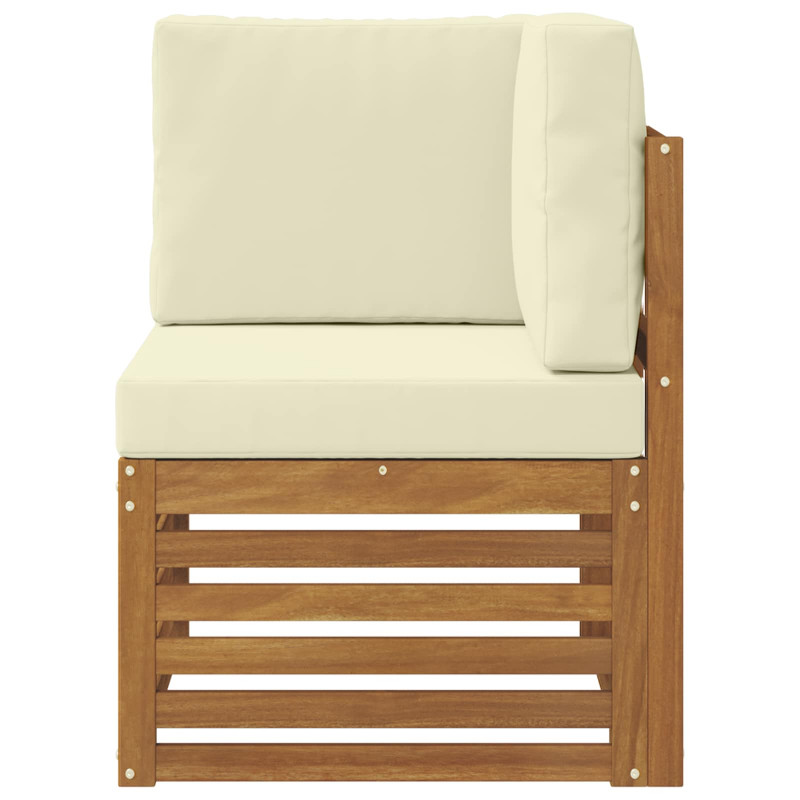 Sofa narożna na zewnątrz Lite Drewno Akacji Naturalny