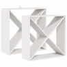 Regał na wino 2 pcs Biały 62 x 25 x 62 cm Lite drewno sosnowe