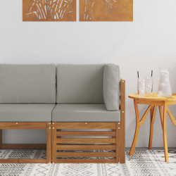 Sofa narożna na zewnątrz Lite Drewno Akacji Naturalny