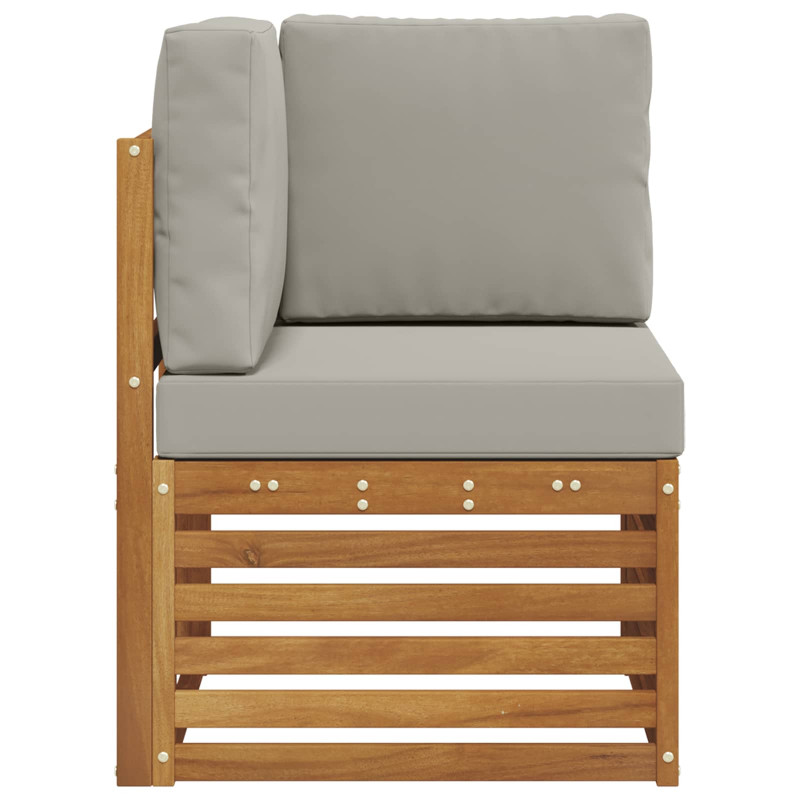 Sofa narożna na zewnątrz Lite Drewno Akacji Naturalny