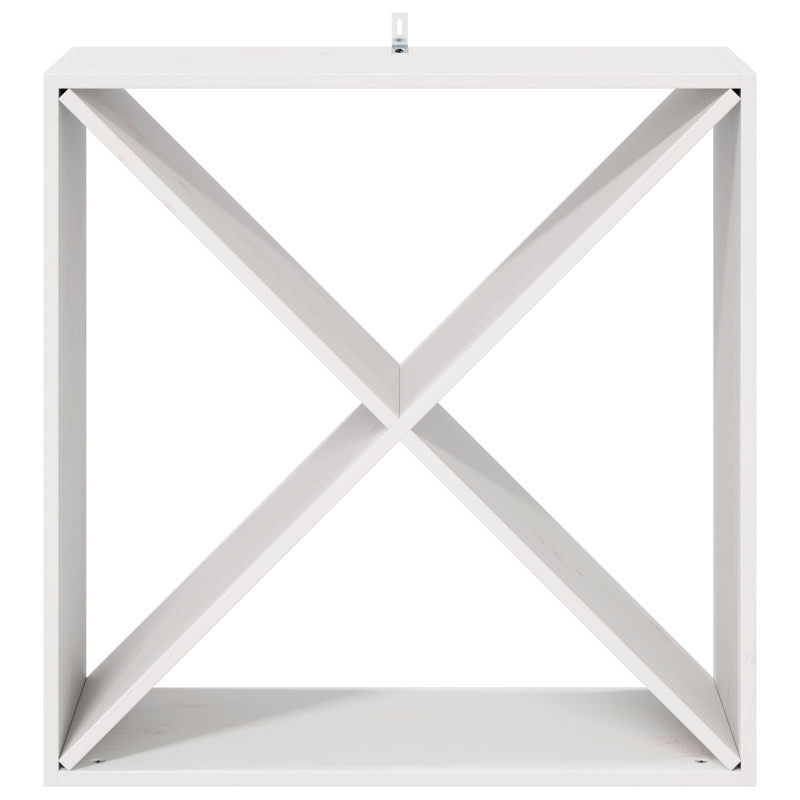 Regał na wino 2 pcs Biały 62 x 25 x 62 cm Lite drewno sosnowe
