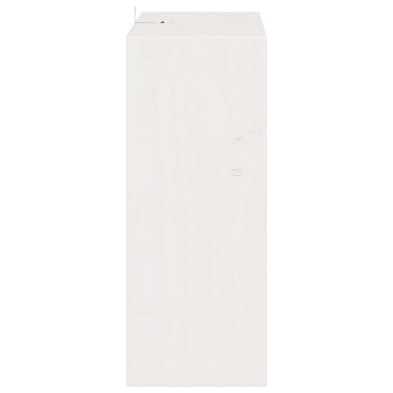Regał na wino 2 pcs Biały 62 x 25 x 62 cm Lite drewno sosnowe