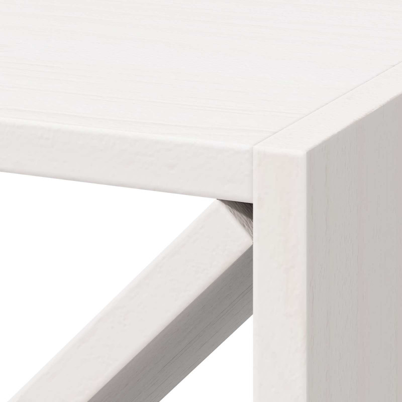 Regał na wino 2 pcs Biały 62 x 25 x 62 cm Lite drewno sosnowe