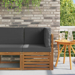 Sofa narożna na zewnątrz Lite Drewno Akacji Naturalny