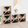 Regał na wino 4 pcs Naturalny 62 x 25 x 62 cm