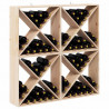 Regał na wino 4 pcs Naturalny 62 x 25 x 62 cm