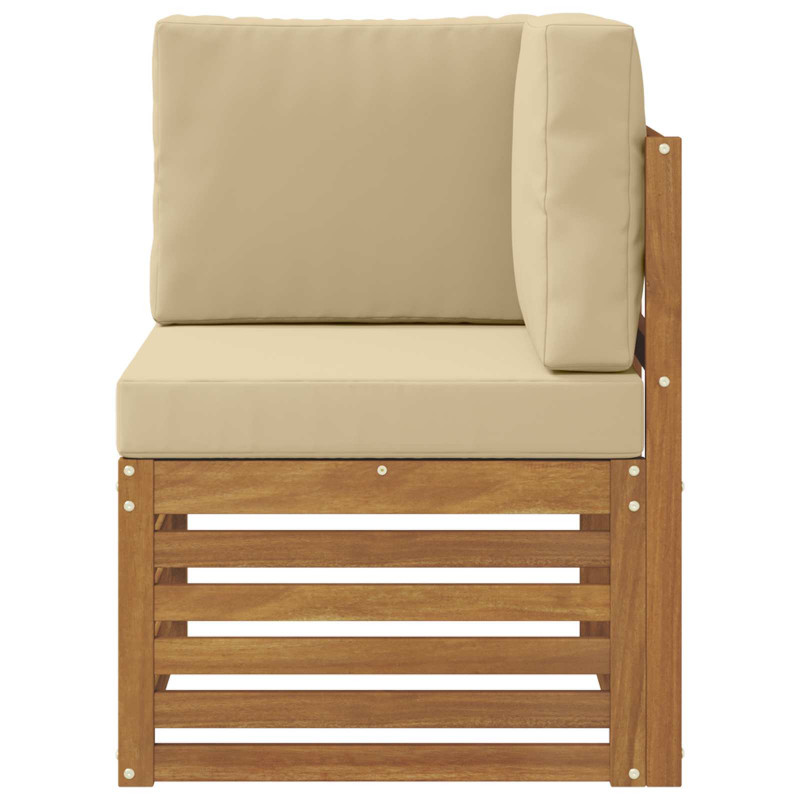 Sofa narożna na zewnątrz Lite Drewno Akacji Naturalny