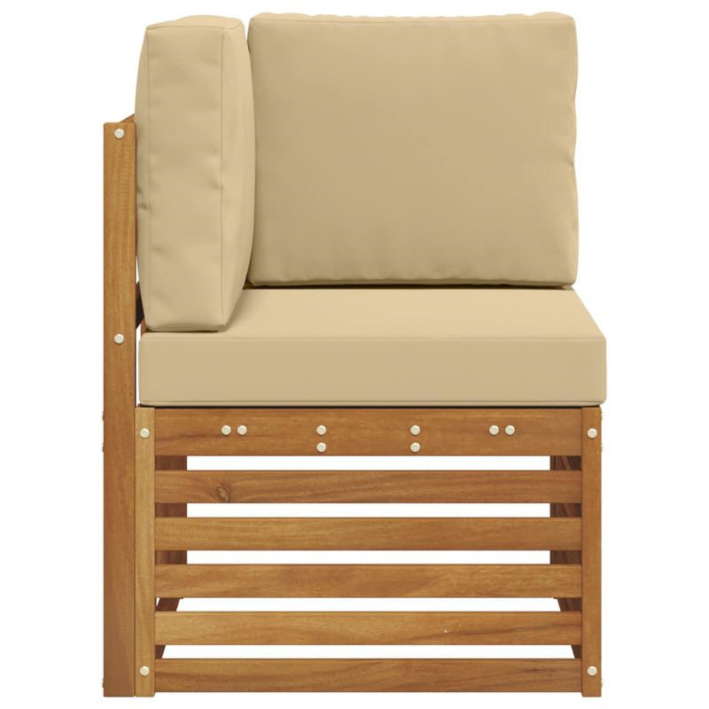 Sofa narożna na zewnątrz Lite Drewno Akacji Naturalny