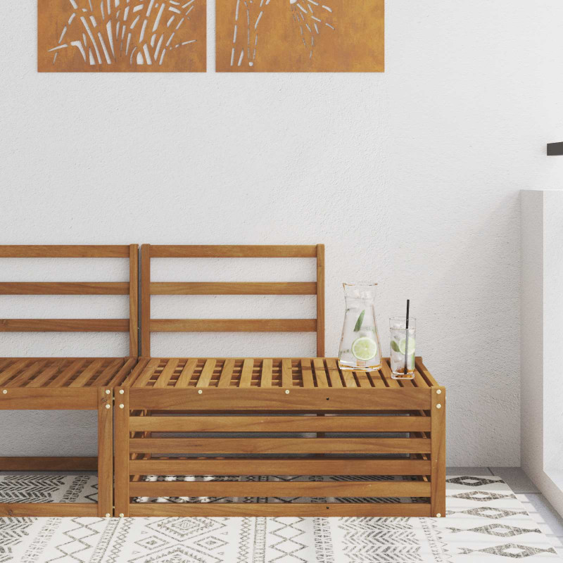 Sofa końcowa na zewnątrz Naturalny 91 x 63 x 73 cm