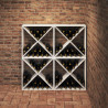 Regał na wino 4 pcs Biały 62 x 25 x 62 cm Lite drewno sosnowe