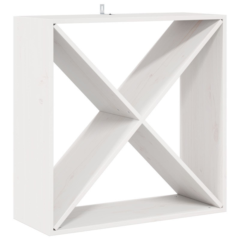 Regał na wino 4 pcs Biały 62 x 25 x 62 cm Lite drewno sosnowe