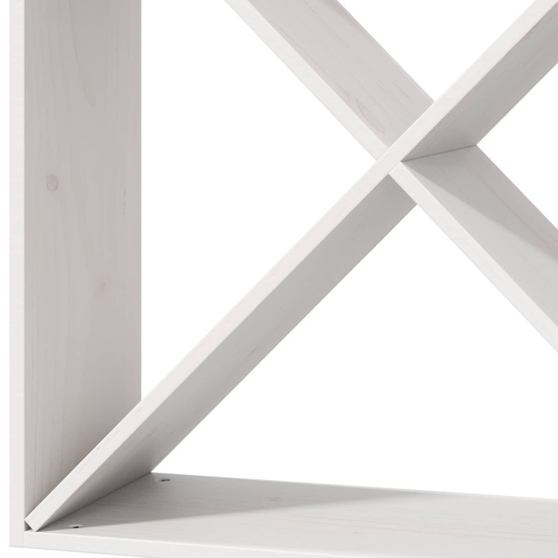 Regał na wino 4 pcs Biały 62 x 25 x 62 cm Lite drewno sosnowe