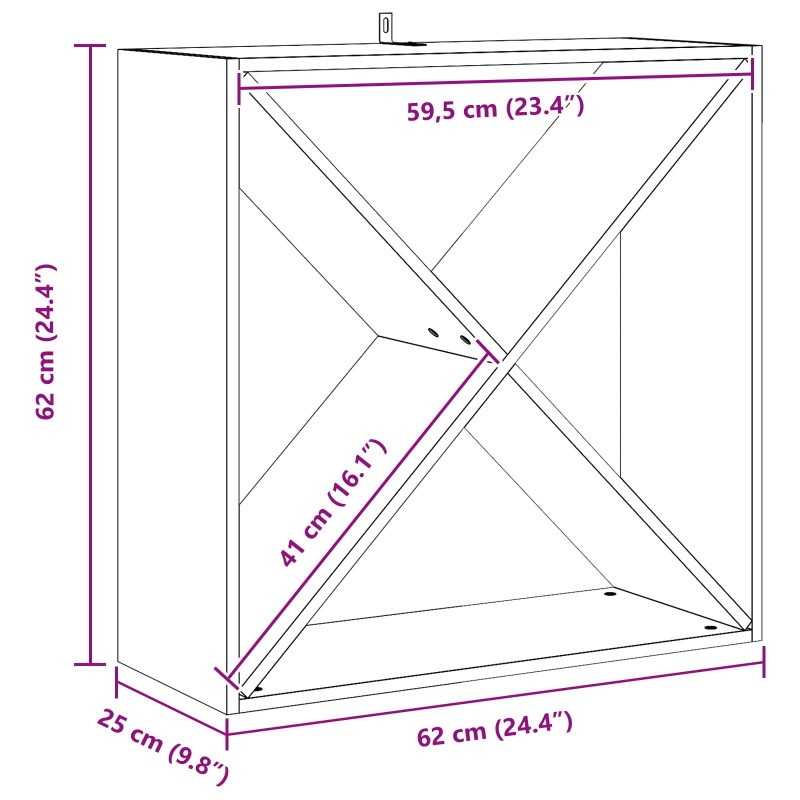 Regał na wino 4 pcs Biały 62 x 25 x 62 cm Lite drewno sosnowe
