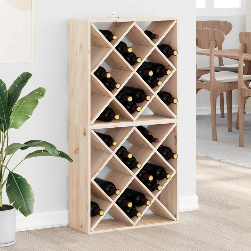 Regał na wino 2 pcs Naturalny 62 x 25 x 62 cm