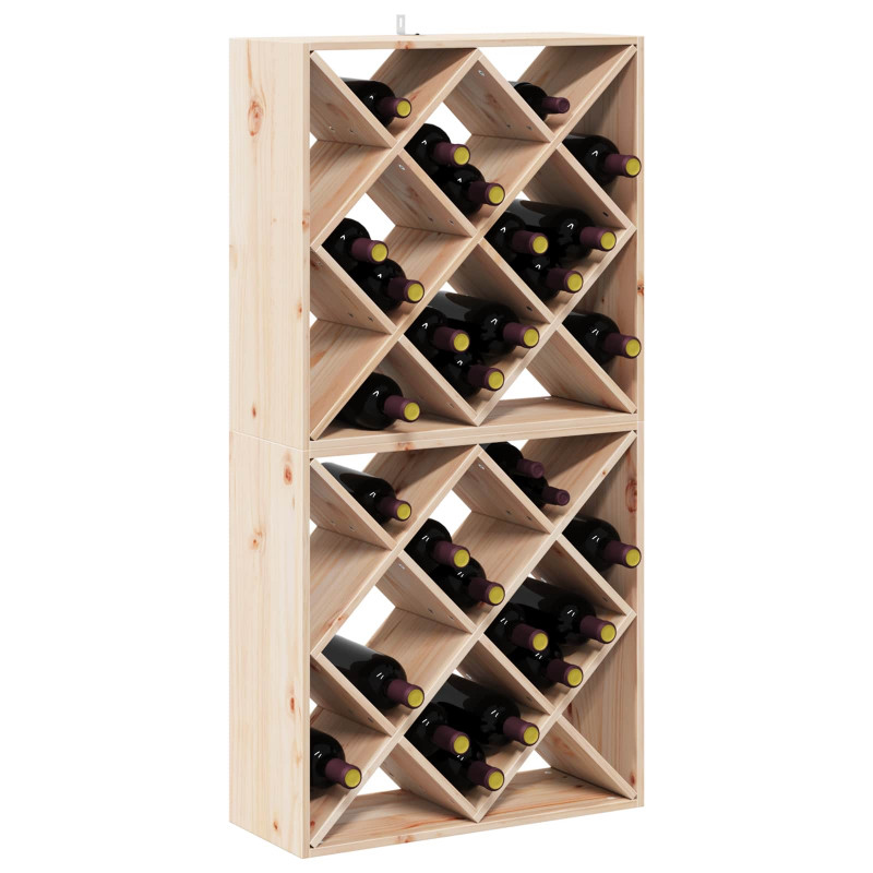 Regał na wino 2 pcs Naturalny 62 x 25 x 62 cm