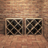 Regał na wino 2 pcs Naturalny 62 x 25 x 62 cm