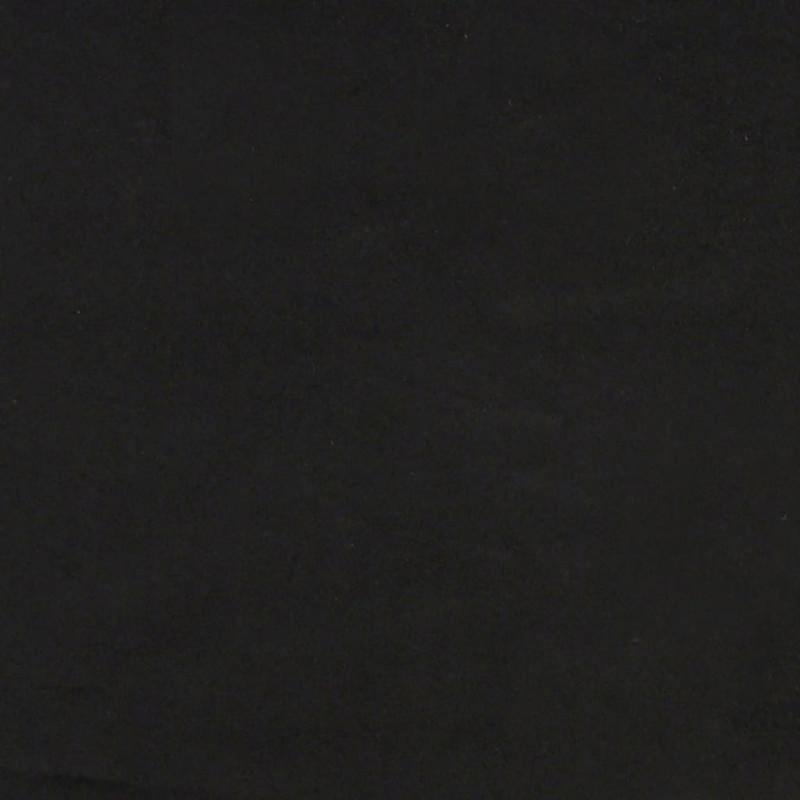 Łóżko kontynentalne z materacem, czarne, 160x200 cm, aksamit
