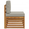 Sofa końcowa na zewnątrz z poduszką Naturalny 91 x 63 x 73 cm