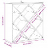 Regał na wino 2 pcs Naturalny 62 x 25 x 62 cm