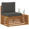 Sofa końcowa na zewnątrz z poduszką Naturalny 91 x 63 x 73 cm