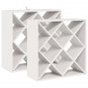 Regał na wino 2 pcs Biały 62 x 25 x 62 cm Lite drewno sosnowe