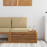 Sofa końcowa na zewnątrz z poduszką Naturalny 91 x 63 x 73 cm