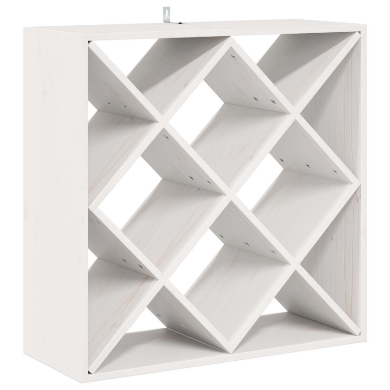 Regał na wino 2 pcs Biały 62 x 25 x 62 cm Lite drewno sosnowe