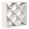 Regał na wino 2 pcs Biały 62 x 25 x 62 cm Lite drewno sosnowe