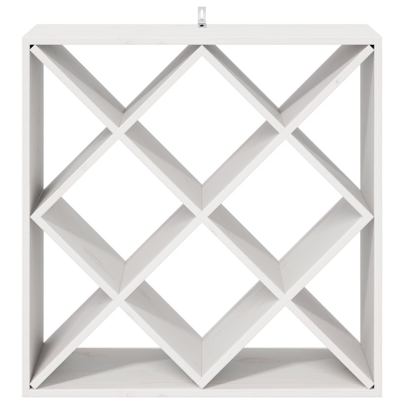 Regał na wino 2 pcs Biały 62 x 25 x 62 cm Lite drewno sosnowe
