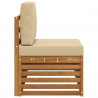 Sofa końcowa na zewnątrz z poduszką Naturalny 91 x 63 x 73 cm