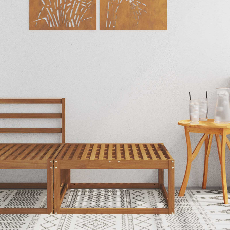 Pufa na zewnątrz Lite Drewno Akacji Naturalny 79 x 79 x 37 cm