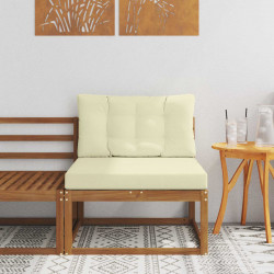 Środkowa sofa ogrodowa Lite Drewno Akacji Naturalny