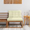 Środkowa sofa ogrodowa Lite Drewno Akacji Naturalny