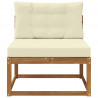 Środkowa sofa ogrodowa Lite Drewno Akacji Naturalny