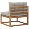 Środkowa sofa ogrodowa Lite Drewno Akacji Naturalny
