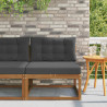 Środkowa sofa ogrodowa Lite Drewno Akacji Naturalny