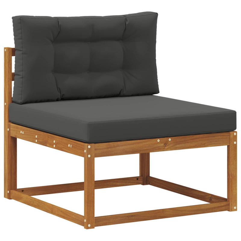 Środkowa sofa ogrodowa Lite Drewno Akacji Naturalny