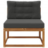 Środkowa sofa ogrodowa Lite Drewno Akacji Naturalny
