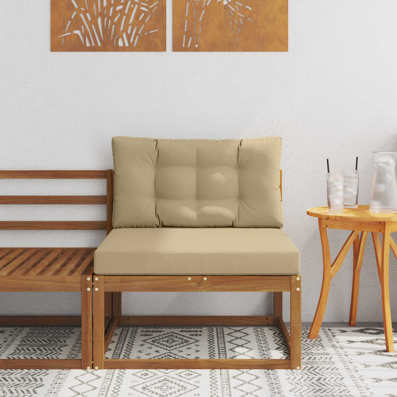 Środkowa sofa ogrodowa Lite Drewno Akacji Naturalny