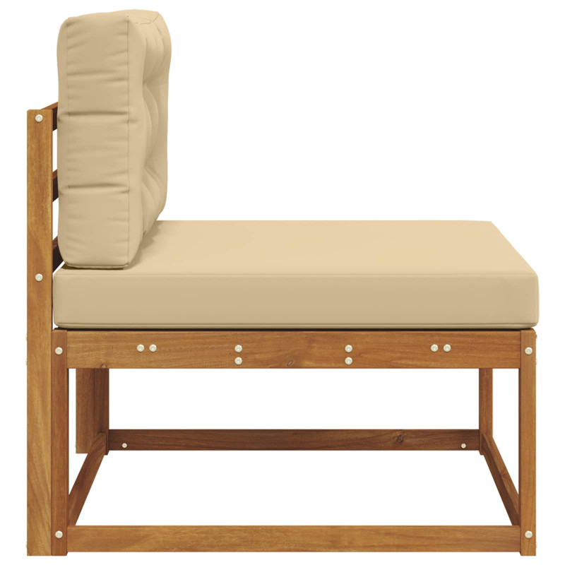 Środkowa sofa ogrodowa Lite Drewno Akacji Naturalny