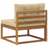 Środkowa sofa ogrodowa Lite Drewno Akacji Naturalny
