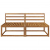 2 Sztuka Środkowa sofa ogrodowa Lite Drewno Akacji Naturalny