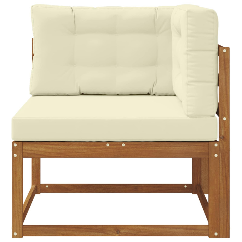 Sofa narożna na zewnątrz Lite Drewno Akacji Naturalny